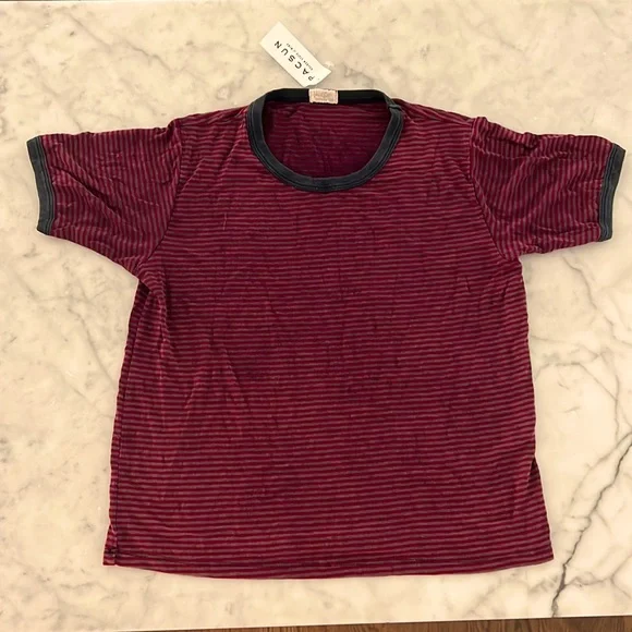 John Gault PacSun Striped Ringer Tee - Picture 1 of 3